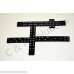 C&H Solutions Double 9 Dominoes Black With White Dots Wooden Dominoes 55 PCS By C&H B0143JO6NU